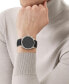 ფოტო #5 პროდუქტის Men's Summit 3 Black Leather Strap Smart Watch 42mm