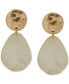 Фото #1 товара Gold-Tone Stone Teardrop Post Earrings