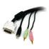 Фото #5 товара StarTech.com 6 ft 4-in-1 USB DVI KVM Cable with Audio and Microphone - 1.8 m - DVI-I - Black - USB - DVI-I + USB A + 2 x 3.5mm - DVI-I + USB B + 2 x 3.5mm
