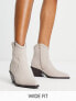 Фото #1 товара ASOS DESIGN Wide Fit Rocket western ankle boots in taupe