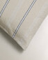 Striped cotton pillowcase
