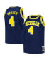 ფოტო #1 პროდუქტის Men's Chris Webber Navy Michigan Wolverines 1991/92 Big and Tall Swingman Jersey