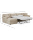 Wrenley 134" 3-Pc. Fabric Sectional Chaise Sleeper Sofa, Created for Macy's