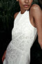 Фото #1 товара Жаккардовое платье с кружевной отделкой ZARA