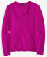 ფოტო #4 პროდუქტის 100% Cashmere Women's V-Neck Long-Sleeve Sweater, Regular & Petites, Created for Macy's