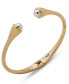 ფოტო #1 პროდუქტის Two-Tone Bead-Tipped Hinged Cuff Bracelet