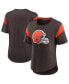 Фото #1 товара Women's Brown Cleveland Browns Primary Logo Fashion Top
