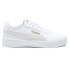 Puma Carina 2.0 Logobsession Metallic Lace Up Womens White Sneakers Casual Shoe 9.5 - фото #1