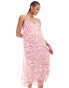 Vero Moda Tall cami midi dress in pink floral