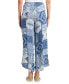 Juniors' Printed Asymmetrical-Cuff Tie-Front Wrap Pants
