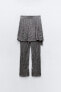 Crease-effect knit pareo trousers