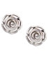 ფოტო #1 პროდუქტის Sterling Silver Earrings, Cultured Tahitian Mother of Pearl Flower Stud Earrings (18mm)