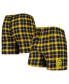 Фото #1 товара Men's Black, Gold San Diego Padres Ledger Flannel Boxers