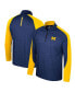 Men's Navy Michigan Wolverines Langmore Raglan Quarter-Zip Top