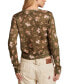 ფოტო #2 პროდუქტის Women's Floral Print Button-Front Cardigan