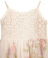 ფოტო #3 პროდუქტის Pink Violet Big Girls Crochet to Printed Mesh Maxi Dress
