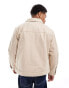 Jack & Jones cotton padded carpenter jacket with collar in beige