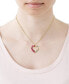 Фото #2 товара Macy's ruby (3/4 ct. t.w.) & Diamond Accent 18" Heart Pendant Necklace in 14k Gold