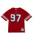 Фото #2 товара Men's Bryant Young Scarlet Distressed San Francisco 49ers Legacy Replica Jersey