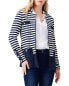 Фото #1 товара Nic+Zoe Petite Striped City Charm Knit Blazer Women's