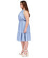 ფოტო #3 პროდუქტის Plus Size Chain-Neck Smocked-Waist Tiered Dress