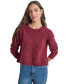 ფოტო #1 პროდუქტის Petite Crewneck Cable-Knit Sweater