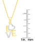 ფოტო #3 პროდუქტის Diamond "Love" 18" Pendant Necklace (1/6 ct. t.w.) in 14k Gold-Plated Sterling Silver