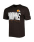 Фото #3 товара Men's Brown Cleveland Browns Combine Authentic Training Huddle Up T-shirt