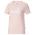 Фото #1 товара Puma Essential Logo Crew Neck Short Sleeve T-Shirt Womens Pink Casual Tops 67874