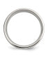 Фото #2 товара Stainless Steel Sterling Silver Inlay 8mm Flat Band Ring