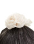 Фото #4 товара True Decadence chiffon corsage flower hair clip in light grey