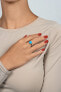 Charming silver ring with opal RI105WB