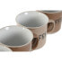Фото #4 товара Набор из 4 кружек Mug Home ESPRIT Коричневый Керамика 285 ml 9 x 7 x 8 cm