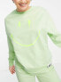 Фото #3 товара ASOS DESIGN lounge co-ord Smiley sweat in lime