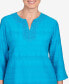 Фото #4 товара Women's Tradewinds Lace Texture Notched Top