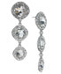ფოტო #2 პროდუქტის Round Crystal Triple Drop Earrings, Created for Macy's