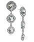 Round Crystal Triple Drop Earrings, Created for Macy's