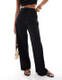 Фото #5 товара ONLY Petite wide leg trouser co-ord in black