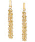 Фото #1 товара Mirror Chain Multi-Strand Linear Drop Earrings in 10k Gold