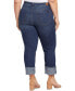 Фото #2 товара Plus Size High Rise Slim Straight Cuff Jeans