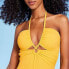Фото #2 товара Women's Functional Cinch Side One Piece Swimsuit - Shade & Shore Light Gold S