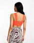 Фото #6 товара ASOS DESIGN minimal linen bralet in orange