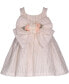 ფოტო #1 პროდუქტის Baby Girls Pleated Taffeta Party Dress with Big Bow