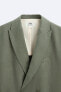 100% linen double-breasted suit blazer