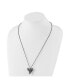 Antiqued White Bronze-plated 3D Ram Head Pendant Cable Chain Necklace