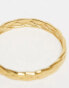 Фото #4 товара Seol + Gold 18ct gold vermeil rope plait ring