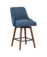 Фото #2 товара Bagford 26" Swivel Counter Stool with Legs in Fabric