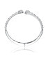 RA Cubic Zirconia White Gold Plated Fauna Bangle Bracelet