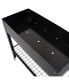Galvanized Steel Raised Bed with Mesh Shelf - Black - Set of 2