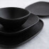 Flat Plate Bidasoa Fosil Black Ceramic Squared 26,3 x 25,5 x 2,4 cm (6 Units)